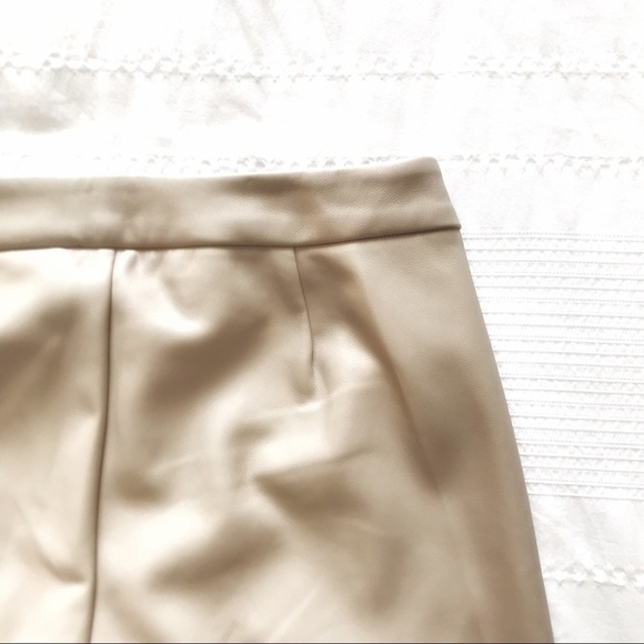 NWT ANTHROPOLOGIE AVEC LES FILLES BEIGE FAUX LEATHER HIGH RISE SKINNY PANTS - S - Picture 13 of 14